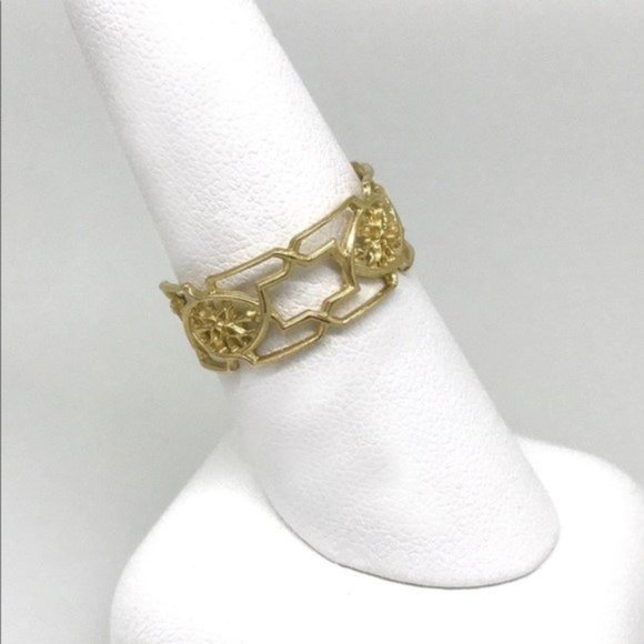 NWT 14 kt YG ring handmade by me, Tibetan design - Picture 5 of 7